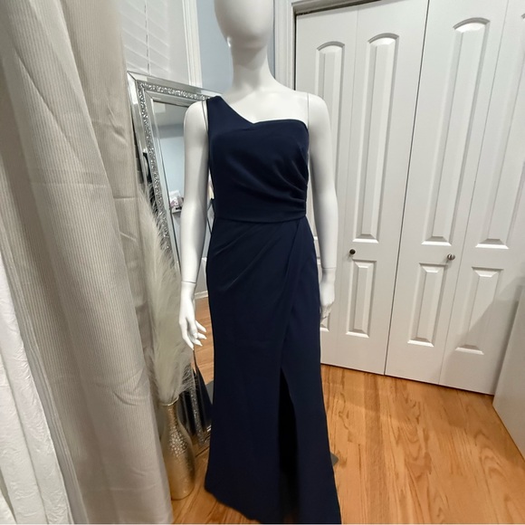 Galina Signature Dresses & Skirts - Signature Studio Navy One-Shoulder Dress